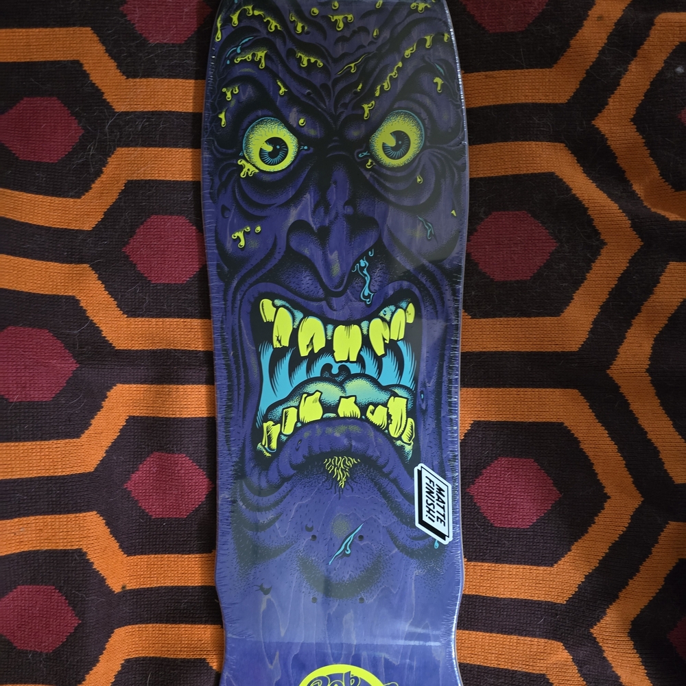 Santa Cruz Skateboards Purple and Yellow Art Deck